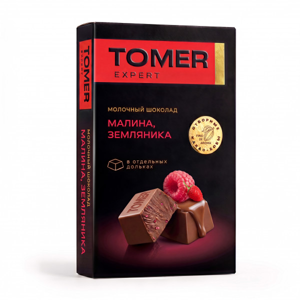 №1 Фабрика Томер   Молочный шоколад Малина-Земляника, 90г  в Изобильном