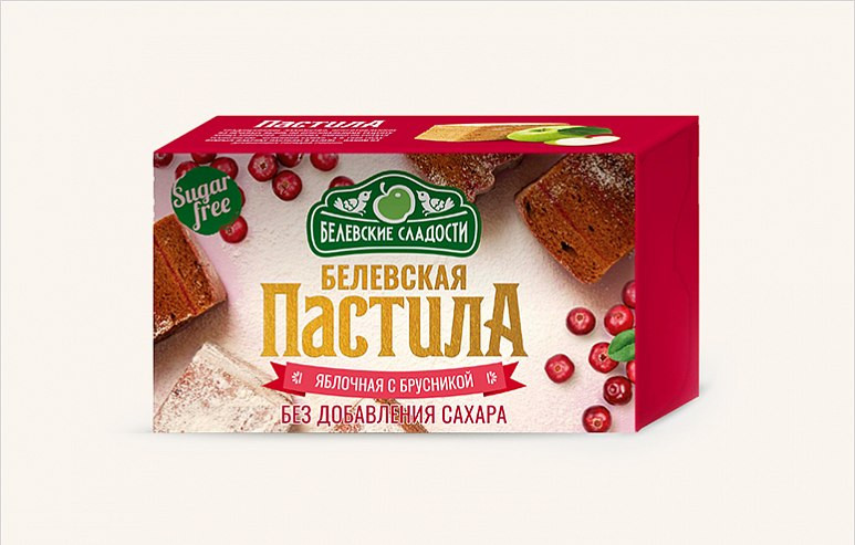  Пастила  200г диетическая с КЛЮКВОЙ, НОВЫЙ ФОРМАТ (4*50г)    в Изобильном