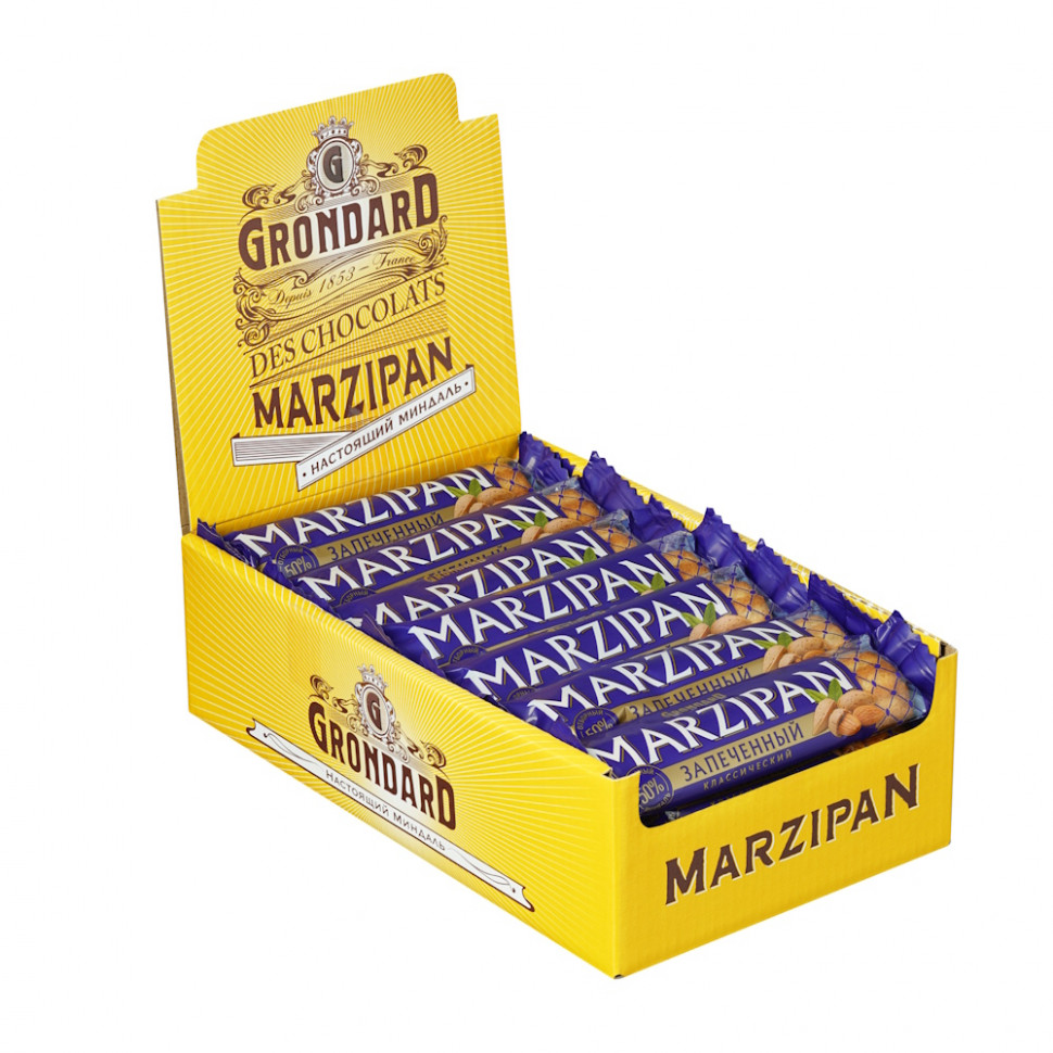  TM Grondard   (11161) Батончики НЕглазированные Марципановые Запечённые, (28шт по 40г)    в Изобильном