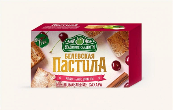 №2 Пастила  200г диетическая С ВИШНЕЙ, НОВЫЙ ФОРМАТ (4 шт по 50гр)    в Изобильном