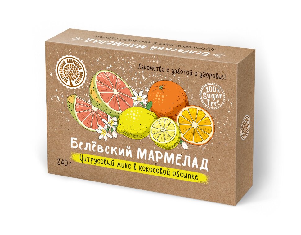  Мармелад белевский на фруктозе 240г "Цитрусовый микс" в Изобильном