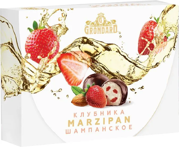 №1 TM Grondard       (10185) Конфеты глазированные Марципановые Клубника и Шампанское, 98г в Изобильном